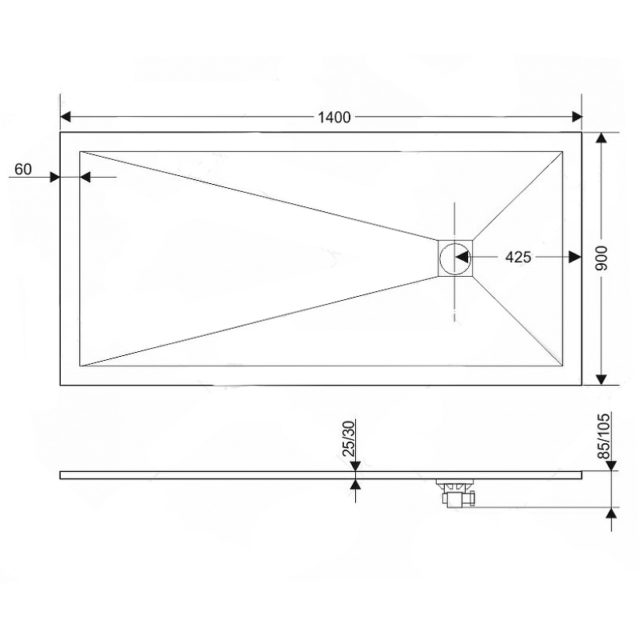 Душевой поддон из искусственного камня RGW Stone Tray ST-W 140х90 16152914-01 Белый — изображение 8