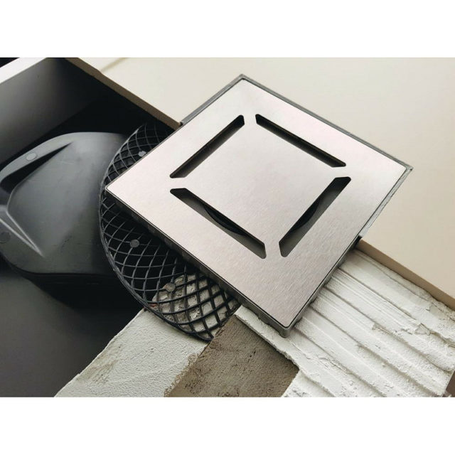 Душевой трап Berges Platz Norma 150x150 090159 с решеткой Хром матовый — изображение 4