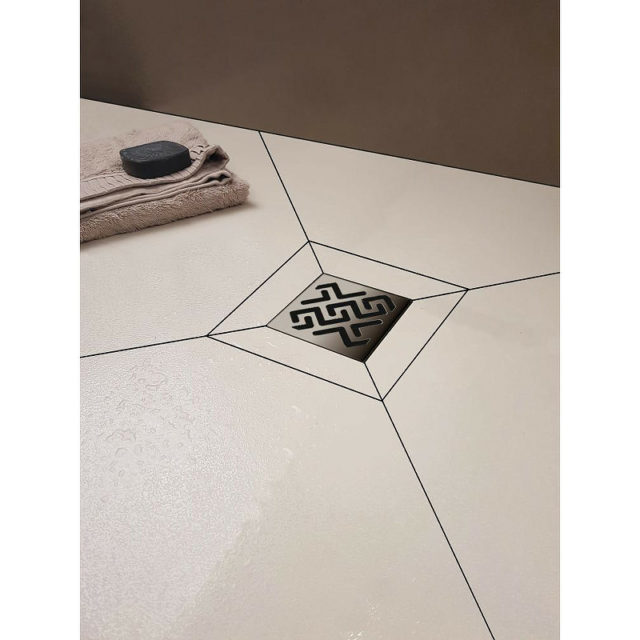 Душевой трап Berges Platz Antik 100x100 090160 с решеткой Хром матовый — изображение 2