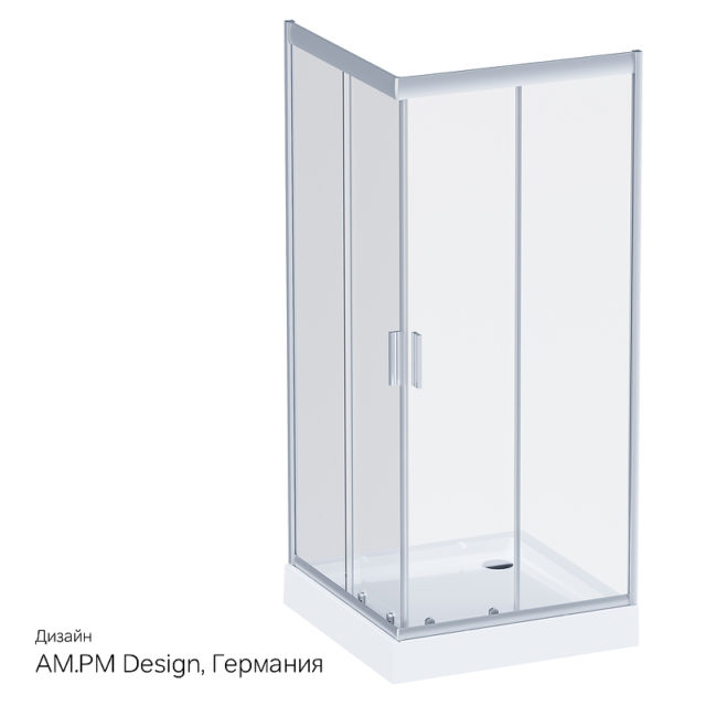 Душевой уголок AM.PM Gem 90х90 W90G-403-090MT профиль Серый стекло прозрачное — изображение 11