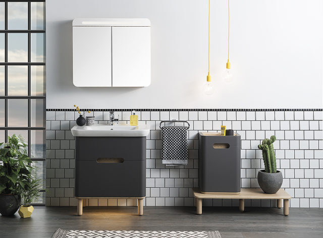Тумба с раковиной Vitra Sento 63 60834 подвесная Антрацит матовый — изображение 4
