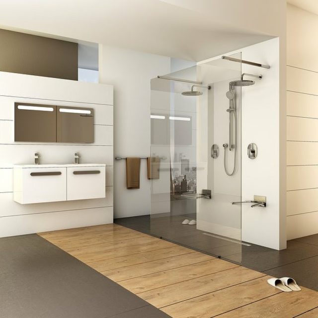 Душевая перегородка Ravak Walk-In Free 130 GW9FJ0C00Z1 профиль Хром стекло Transparent — изображение 3