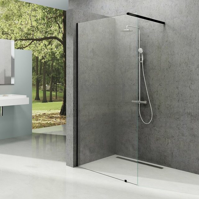 Душевая перегородка Ravak Walk-In Wall 60 GW9W00300Z1 профиль Черный стекло Transparent — изображение 2