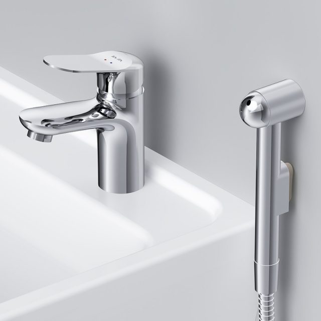 Смеситель для раковины AM.PM Sunny F85C03000 с гигиеническим душем Хром — изображение 4
