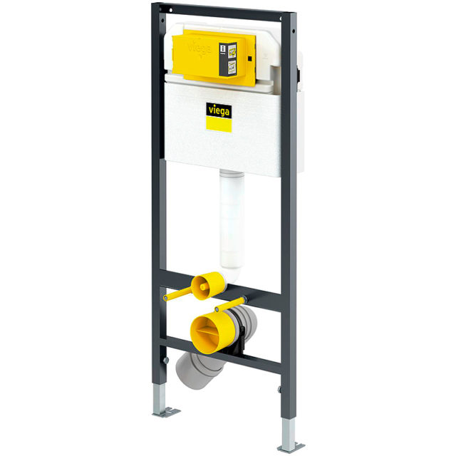 Комплект унитаза AM.PM Spirit FlashClean C701700WH+C707857WH с инсталляцией Viega Prevista Dry 792855 с сиденьем Микролифт и клавишей смыва Хром — изображение 10