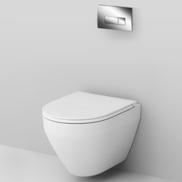 Комплект унитаза с инсталляцией AM.PM Spirit V2.0 FlashClean IS48051.701700 с сиденьем Микролифт и клавишей смыва Хром — изображение 2