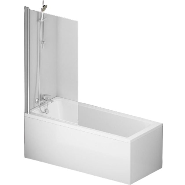 Комплект акриловой ванны со шторкой и душевой системой AM.PM Gem 150x70 W90ASET-150D8 без гидромассажа — изображение 2