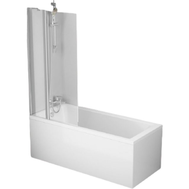 Комплект акриловой ванны со шторкой и душевой системой AM.PM Gem 170x70 W90ASET-170D3W5 без гидромассажа — изображение 2
