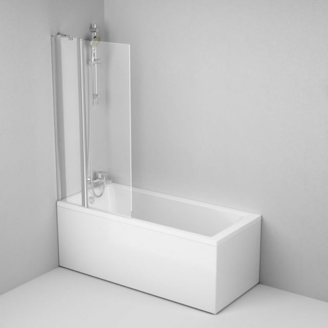 Комплект акриловой ванны со шторкой и душевой системой AM.PM Gem 170x70 W90ASET-170D3W5 без гидромассажа — изображение 8