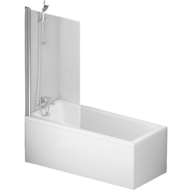 Комплект акриловой ванны со шторкой и душевой системой AM.PM Gem 170x70 W90ASET-170D8 без гидромассажа — изображение 2