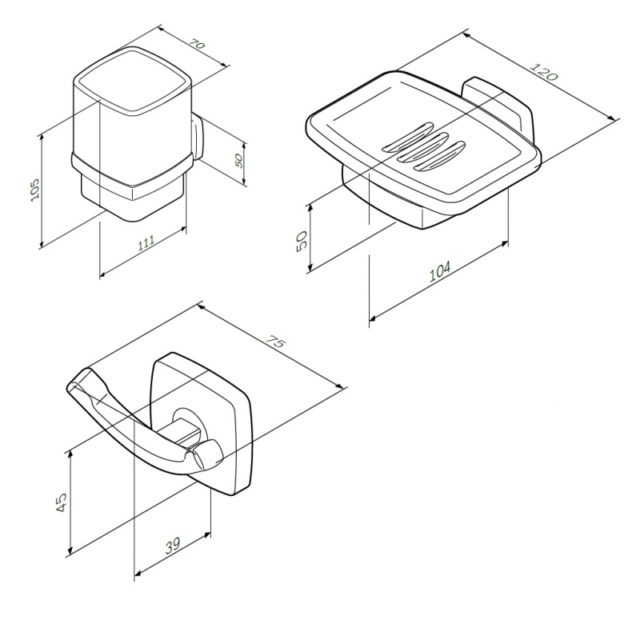 Комплект мебели для ванной AM.PM Gem 75 BK90GA Белый со смесителем для раковины и аксессуарами — изображение 7