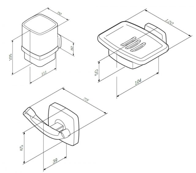 Комплект мебели для ванной AM.PM Gem S 75 BK91GF Белый со смесителем для раковины и аксессуарами — изображение 10