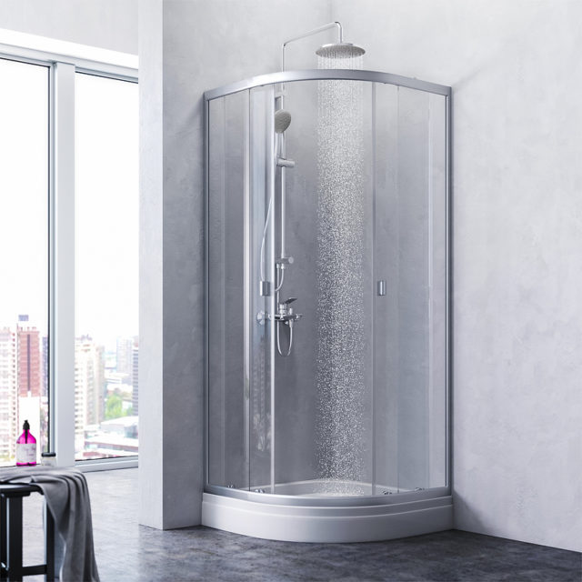 Душевой уголок AM.PM X-Joy Twin Slide 80x80 W88G-205-080MT без поддона профиль матовый Хром стекло прозрачное — изображение 3