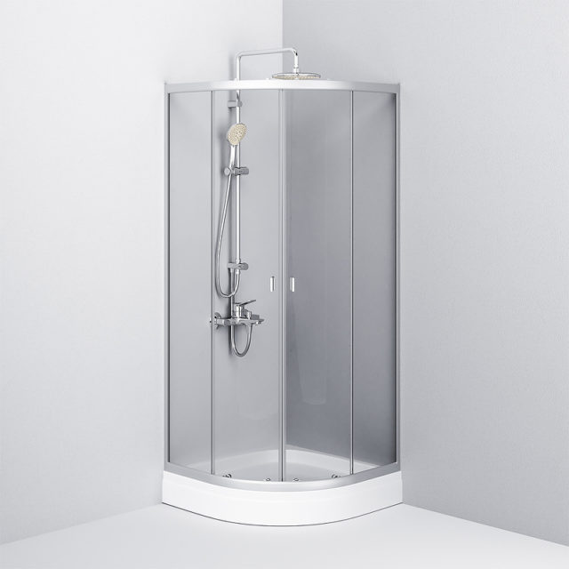 Душевой уголок AM.PM X-Joy Twin Slide 80x80 W88G-205-080MT без поддона профиль матовый Хром стекло прозрачное — изображение 5