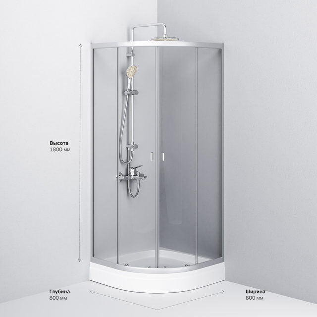 Душевой уголок AM.PM X-Joy Twin Slide 80x80 W88G-205-080MT без поддона профиль матовый Хром стекло прозрачное — изображение 12