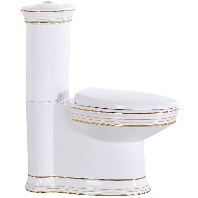 Унитаз компакт CeramaLux Lux Classic 4283 с бачком и сиденьем Микролифт