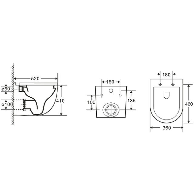 Комплект унитаза CeramaLux 2198 с инсталляцией Grohe Rapid SL 38721001 с сиденьем Микролифт и клавишей смыва Хром — изображение 7