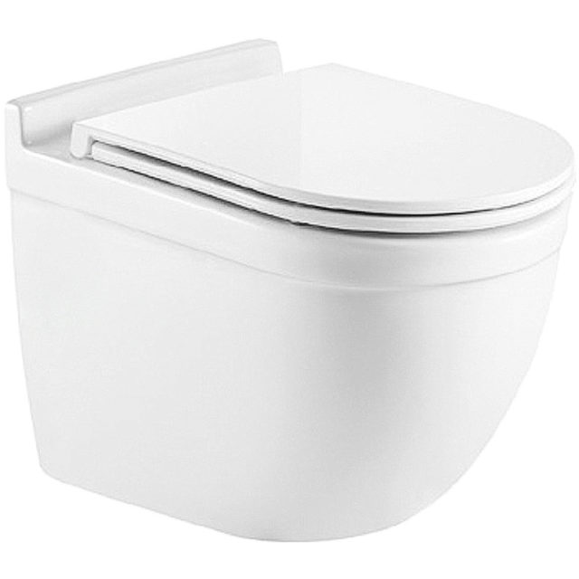 Комплект унитаза CeramaLux 2198 с инсталляцией Berges Wasserhaus Novum L5 040215 с сиденьем Микролифт и Черной матовой клавишей смыва — изображение 4
