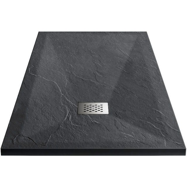Душевой поддон из искусственного камня Vincea 100x100 VST-4SR1010A+Сифон для поддонов Vsph-D132 Антрацит — изображение 2