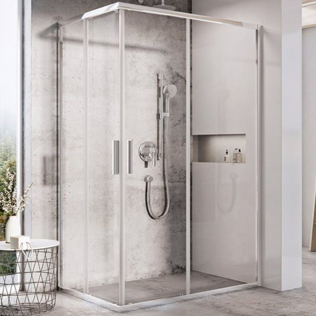 Душевая дверь Ravak Blix Slim BLSRV2K-100 X1XMA0C00Z1 профиль Хром стекло Transparent — изображение 2