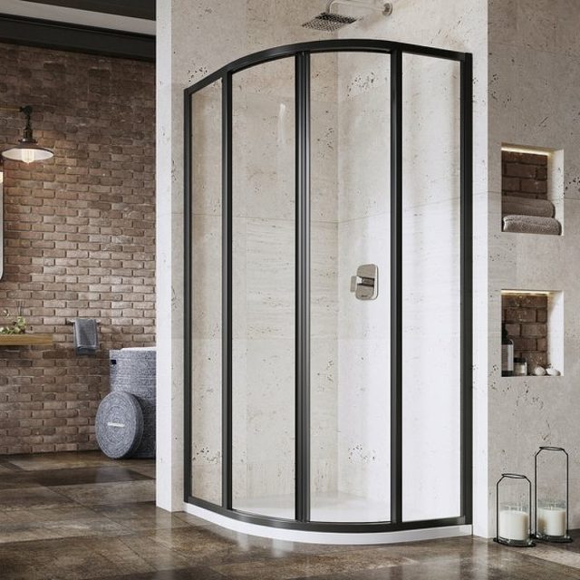 Душевой уголок Ravak Supernova SKCP4-90 90x90 3117O302Z1 профиль Черный стекло Transparent — изображение 3