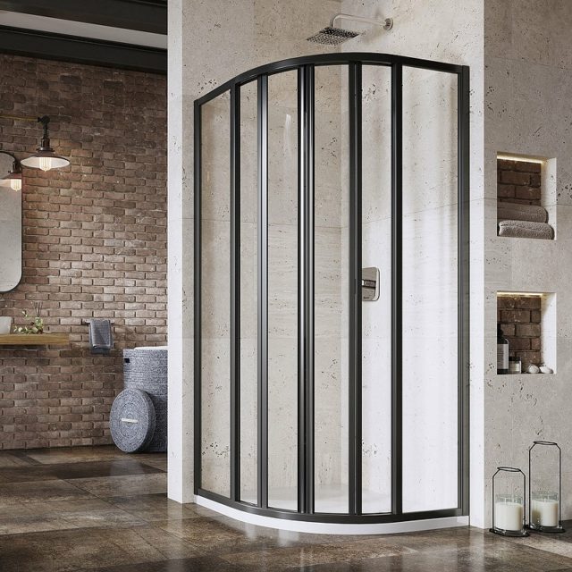 Душевой уголок Ravak Supernova SKKP6-90 90x90 3207O302Z1 профиль Черный стекло Transparent — изображение 2