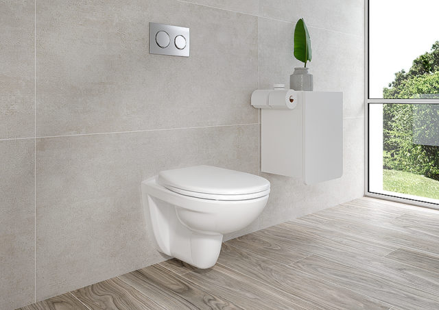 Комплект унитаза с инсталляцией Vitra Normus 9773B003-7200 с сиденьем Микролифт и кнопкой смыва Хром — изображение 10