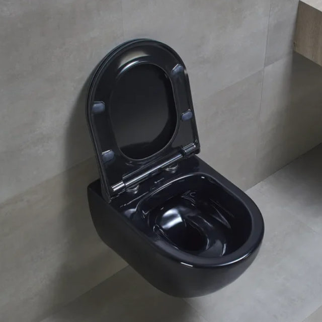 Унитаз биде beWash Bogen 88303606 подвесной Черный глянец с сиденьем Микролифт — изображение 2