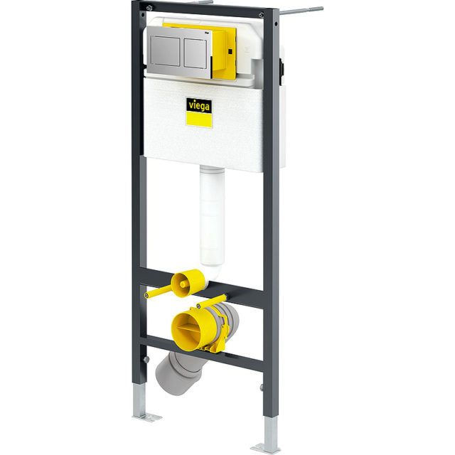 Комплект унитаза биде beWash Alster 86303601 с инсталляцией Viega Prevista Dry 8524.14 792596 с сиденьем Микролифт и клавишей смыва Хром — изображение 4