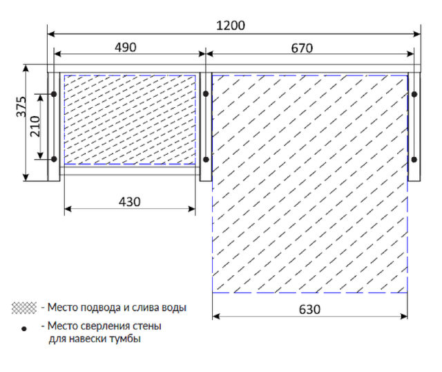 Столешница под раковину 1MarKa Grunge Loft 120 Ц0000004100 над стиральной машиной Дуб вотан — изображение 7