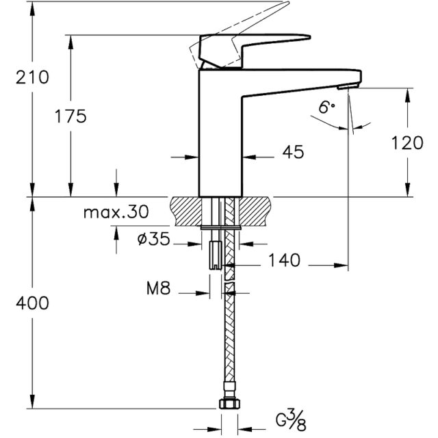 Смеситель для раковины Vitra Root Square A4273126EXP Медь — изображение 2