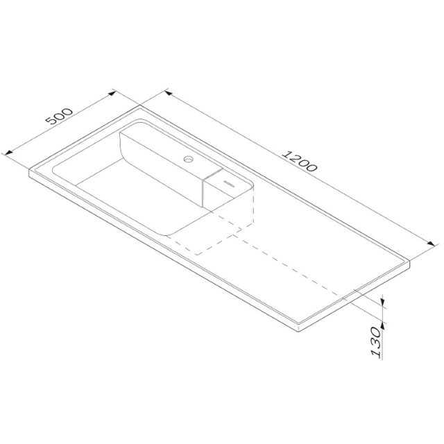 Раковина AM.PM X-Joy 120 L M85AWPL1201WG на стиральную машину Белая — изображение 8