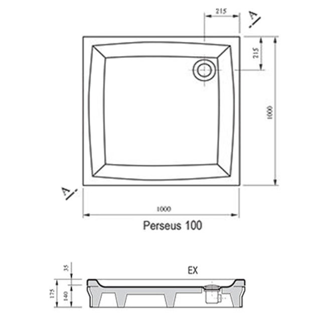 Акриловый поддон для душа Ravak Galaxy Elipso EX 100х100 A02AA01310 Белый — изображение 2