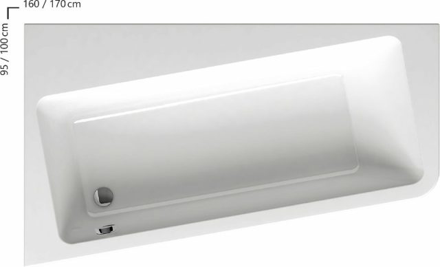 Акриловая ванна Ravak 10° 170x100 L C811000000 без гидромассажа — изображение 2