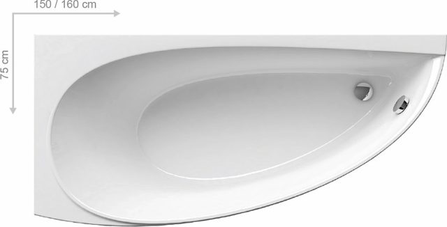 Акриловая ванна Ravak Avocado 150x75 L CT01000000 без гидромассажа — изображение 3