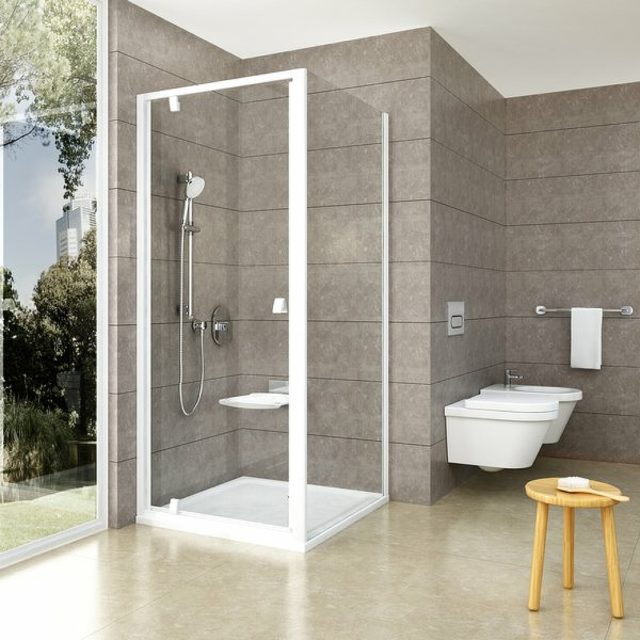 Душевая стенка Ravak Pivot PPS-100 90GA0100Z1 профиль Белый стекло Transparent — изображение 2