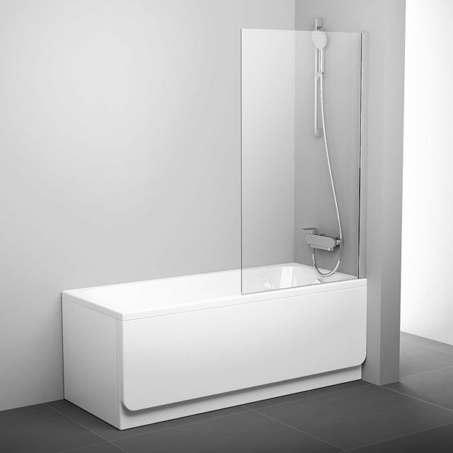Шторка на ванну Ravak Pivot PVS1-80 79840C00Z1 профиль Хром  стекло Transparent — изображение 2