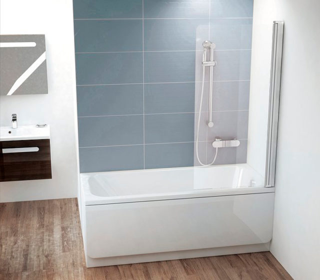 Шторка на ванну Ravak Chrome CVS1 80 R 7QR40C00Z1 профиль Хром стекло Transparent — изображение 2