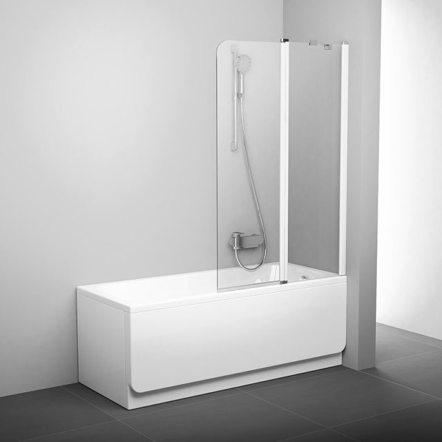 Шторка на ванну Ravak Chrome CVS2-100 R 7QRA0100Z1 профиль Белый стекло Transparent — изображение 2