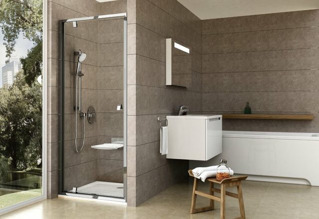Душевая дверь Ravak Pivot PDOP1-90 03G70C00Z1 профиль Хром ручка Хром стекло Transparent — изображение 3