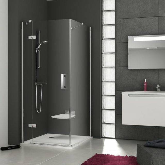 Душевая стенка Ravak SmartLine SMPS-80 L 9SL40A00Z1 профиль Хром стекло Transparent — изображение 3