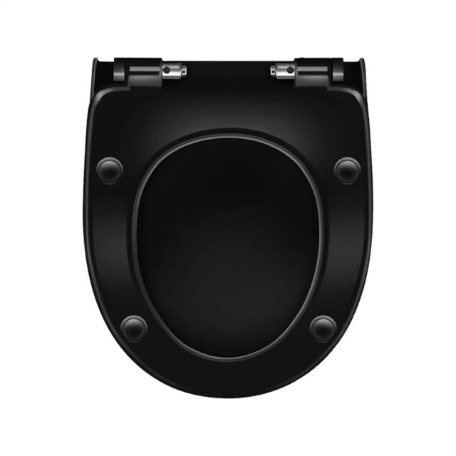 Сиденье для унитаза Berges Real slim SO Black 010403 Черное с Микролифтом — изображение 2