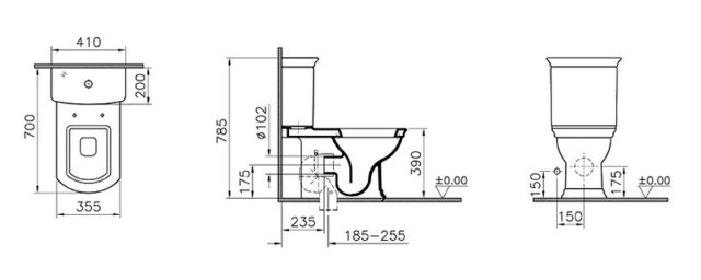 Унитаз компакт Vitra Serenada 9722B003-7204 с бачком и сиденьем — изображение 7