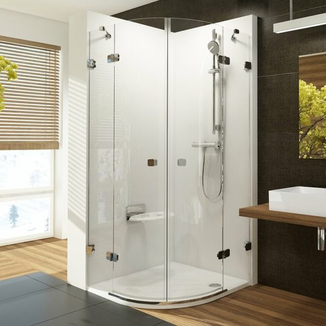 Душевой уголок Ravak Brilliant BSKK4-80 80х80 3U244A00Y1 профиль Хром стекло Transparent — изображение 2