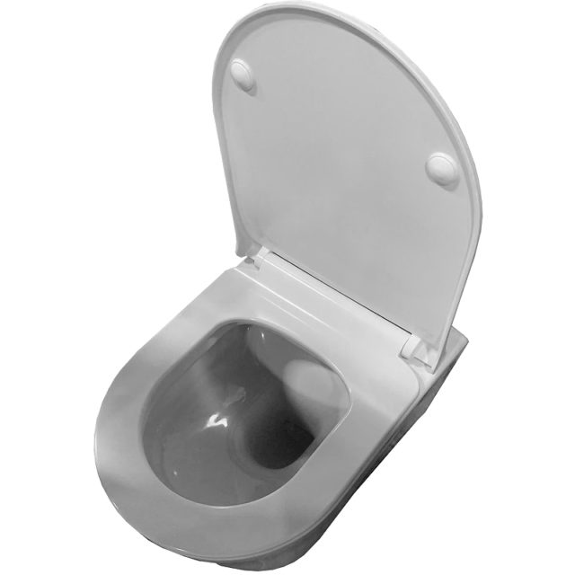 Комплект унитаза Berges Elmas 082169 с инсталляцией Berges Wasserhaus Novum D5 040235 с сиденьем Микролифт и Черной матовой клавишей смыва — изображение 6