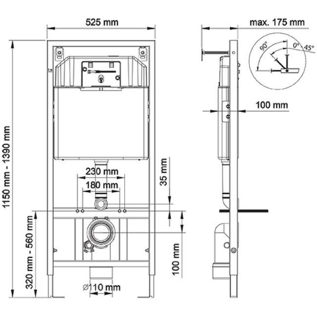Комплект унитаза Berges Elmas 082169 с инсталляцией Berges Wasserhaus Novum D5 040235 с сиденьем Микролифт и Черной матовой клавишей смыва — изображение 15