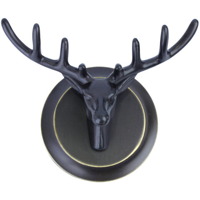 Двойной крючок Bronze de Luxe Royal 81152B Олень Черный