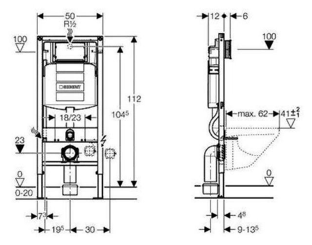 Комплект унитаза Vincea Evo Rimless VT1-34S с инсталляцией Geberit Duofix Sigma UP320 111.300.00.5 с сиденьем Микролифт — изображение 12