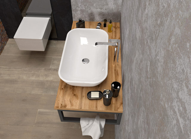 Столешница под раковину 1MarKa Grunge Loft 70 Ц0000015936 Дуб Вотан — изображение 4