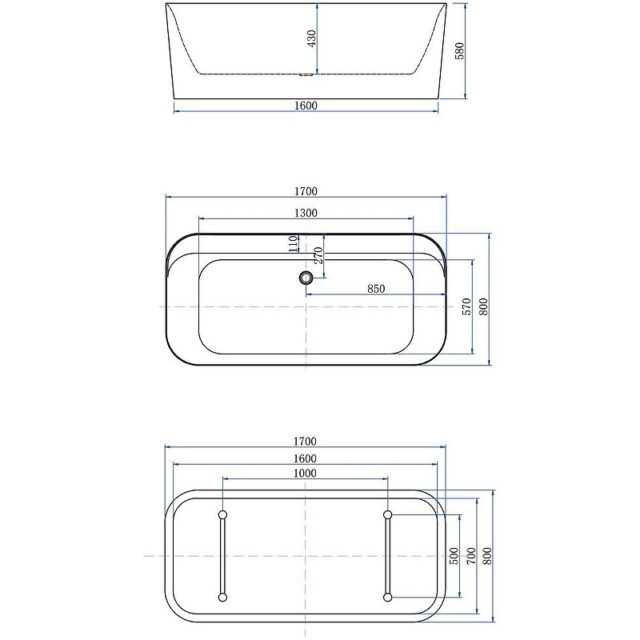 Акриловая ванна Allen Brau Infinity 1 170x80 2.21001.20 без гидромассажа — изображение 5